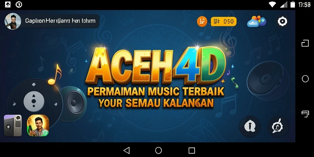 Tampilan gameplay ACEH4D yang interaktif dengan berbagai lagu.