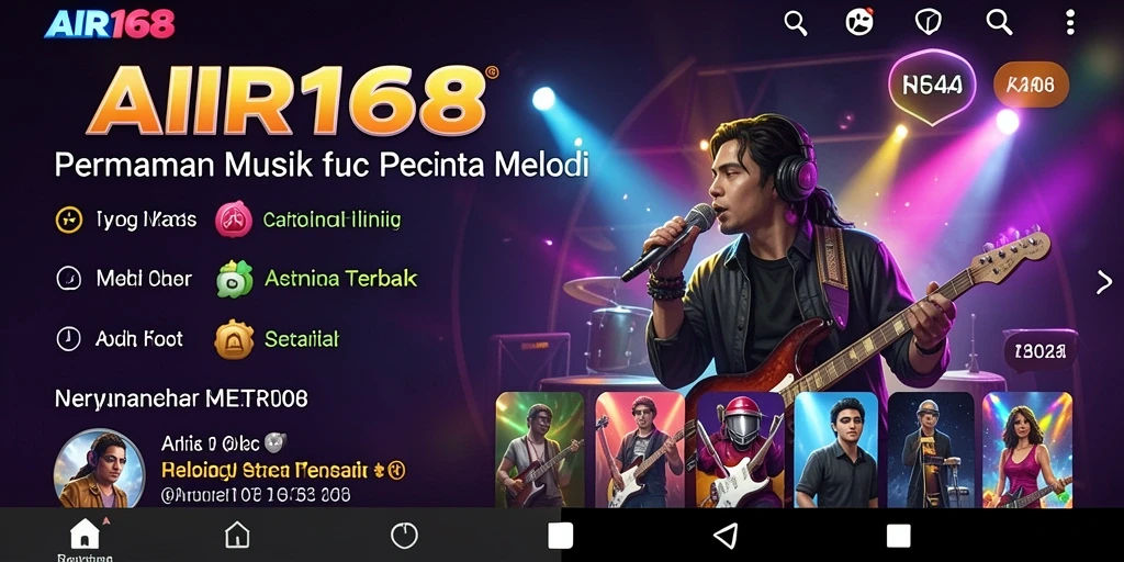 Tampilan gameplay AIR168 yang seru dan interaktif saat memainkan musik.