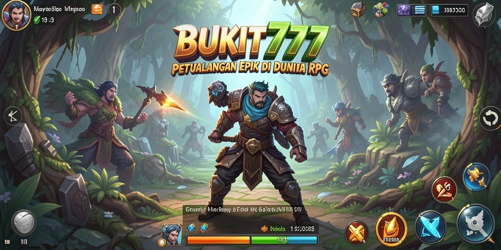 Tangkapan layar BUKIT777 menunjukkan pertempuran seru dalam dunia RPG.