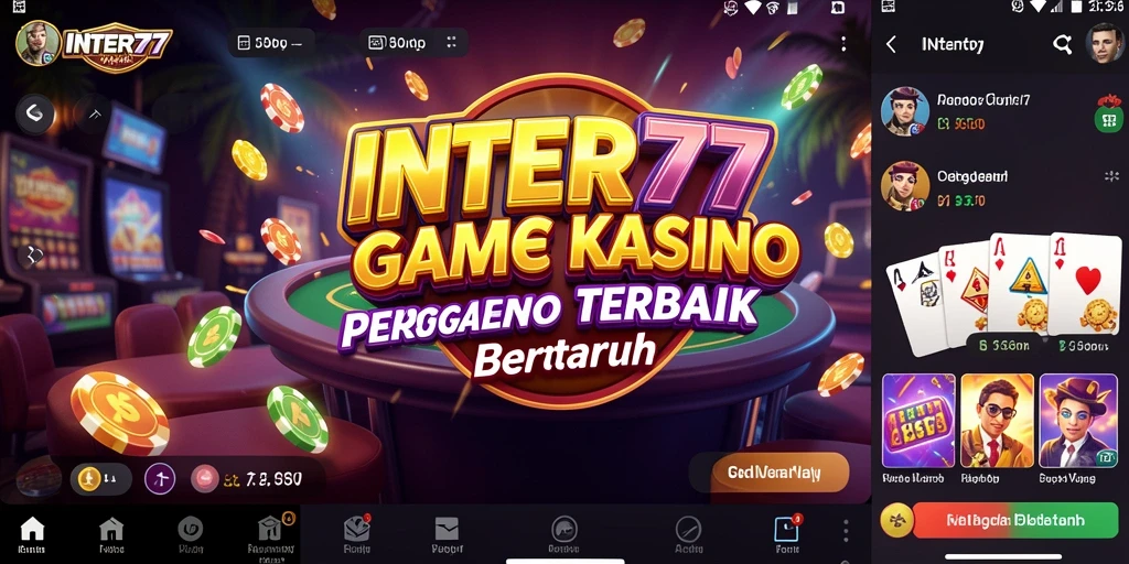Tampilan permainan kasino yang menarik dan interaktif di INTER77.