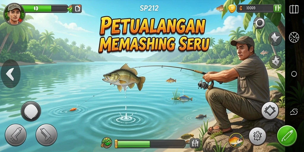 Tangkapan ikan besar dan aktivitas memancing yang mendebarkan.